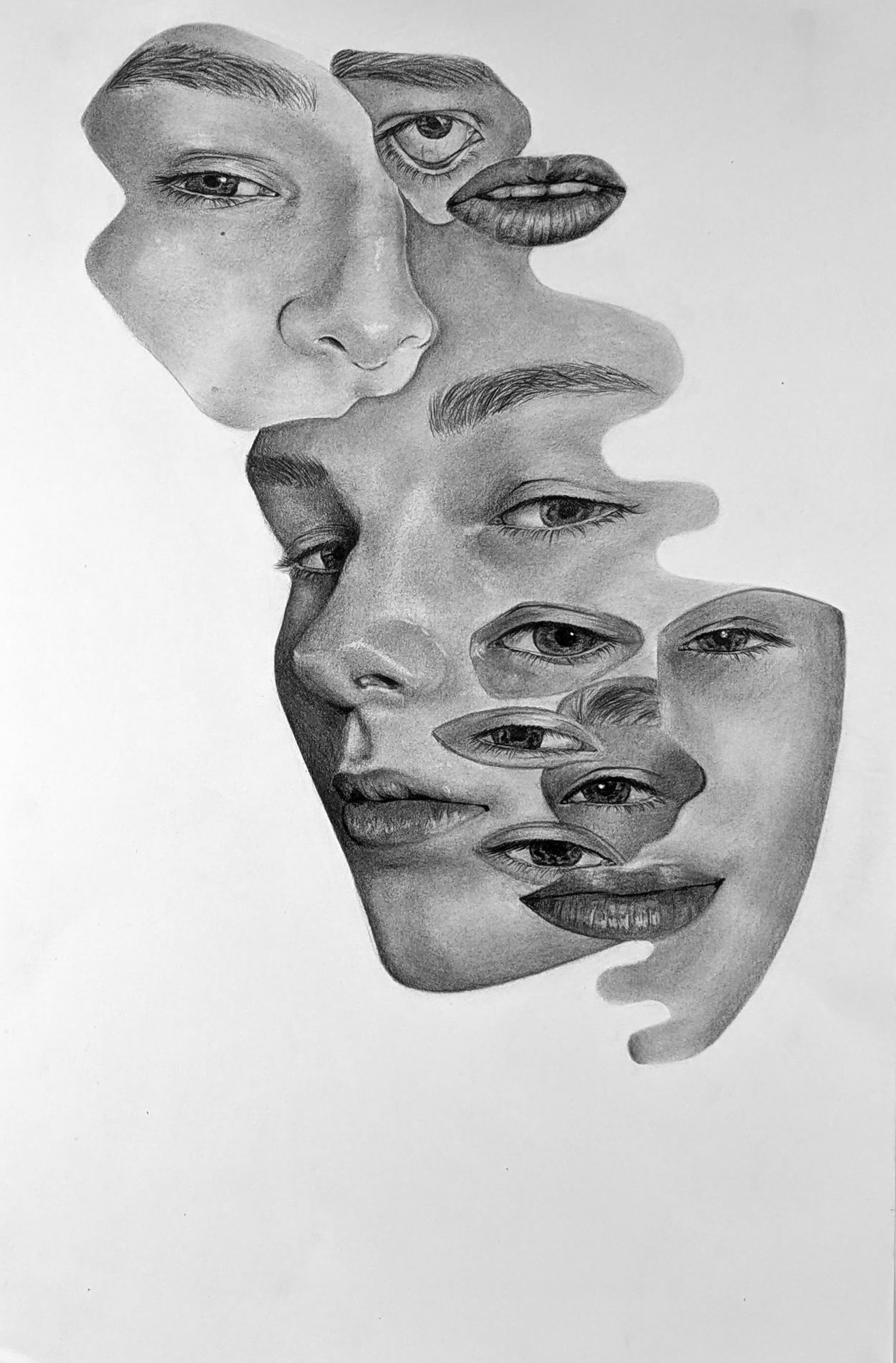 Portrait découpé